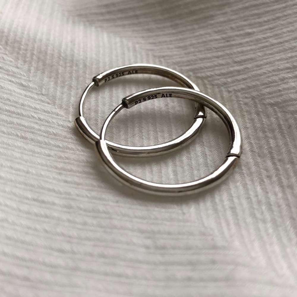 Pandora sterling silver hoop earrings